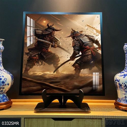 Mẫu tranh Samurai trang trí tường nhà