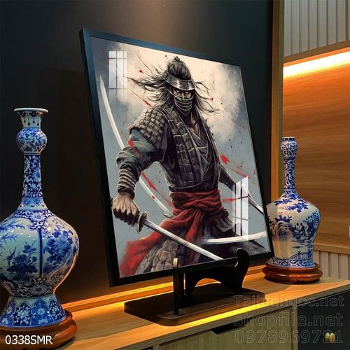 Mẫu tranh Samurai đẹp decor trang trí tường