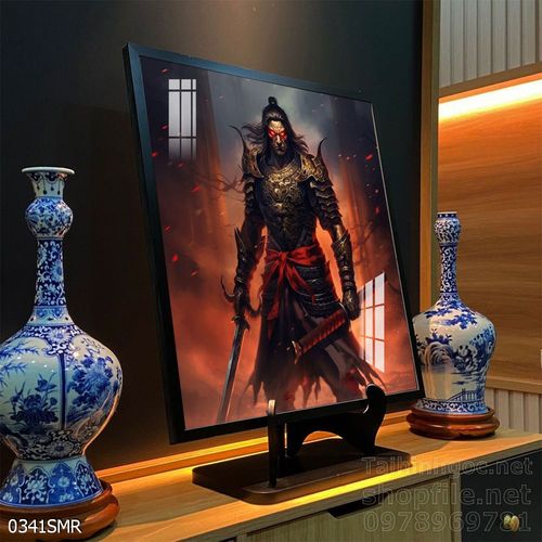 Mẫu tranh chiền binh Samurai décor trang trí tường đẹp độc đáo