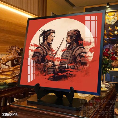 Tranh nghệ thuật treo tường chiến binh Samurai Nhật Bản 