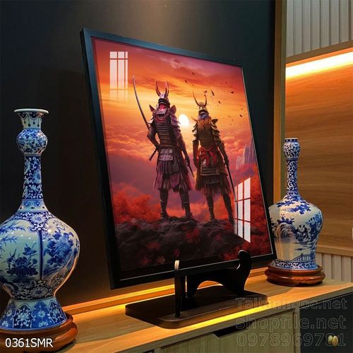 Mẫu tranh Samurai đẹp decor trang trí tường