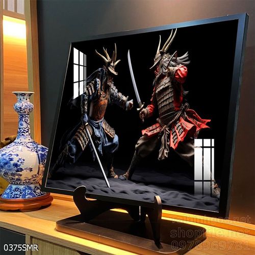 Mẫu tranh Samurai đẹp decor trang trí tường