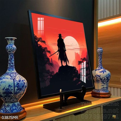 Mẫu tranh Samurai đẹp decor trang trí tường