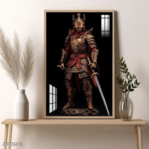 Mẫu tranh chiền binh Samurai décor trang trí tường đẹp độc đáo