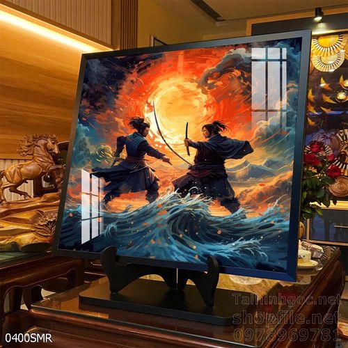 Tranh Samurai decor trang trí tường nhà trang trí tường