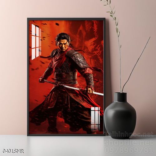 Mẫu tranh Samurai đẹp decor trang trí tường