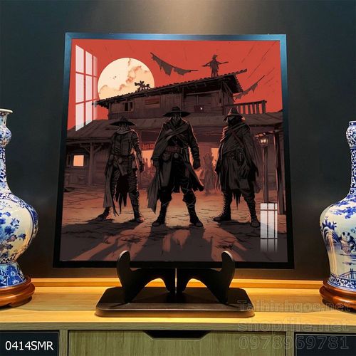 Mẫu tranh Samurai đẹp decor trang trí tường