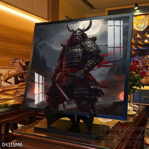 Mẫu tranh chiền binh Samurai décor trang trí tường đẹp độc đáo