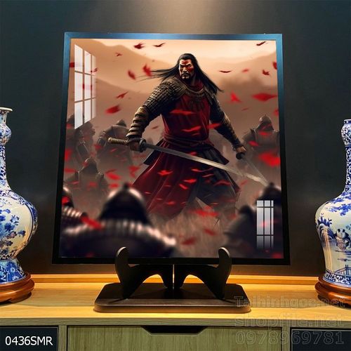 Mẫu tranh Samurai trang trí tường nhà