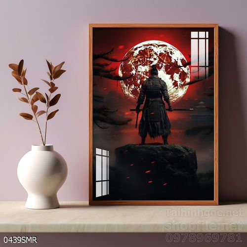 Mẫu tranh Samurai đẹp decor trang trí tường