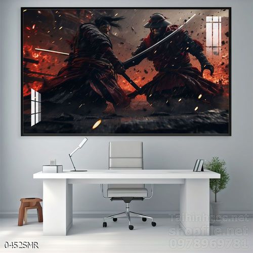 Tranh Samurai decor trang trí tường nhà trang trí tường