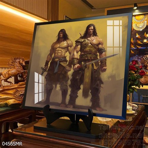 Mẫu tranh chiền binh Samurai décor trang trí tường đẹp độc đáo