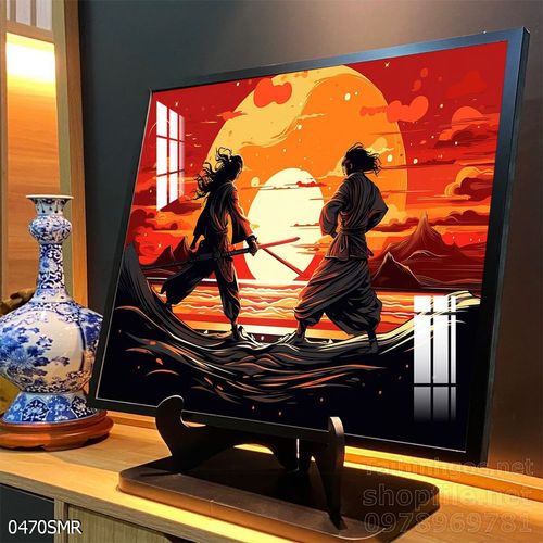 Mẫu tranh chiền binh Samurai décor trang trí tường đẹp độc đáo