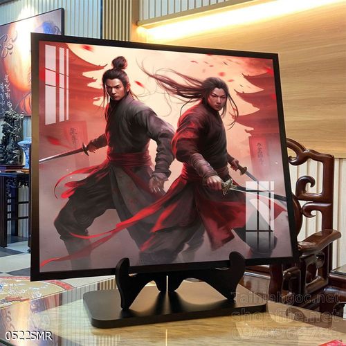 Mẫu tranh chiền binh Samurai décor trang trí tường đẹp độc đáo