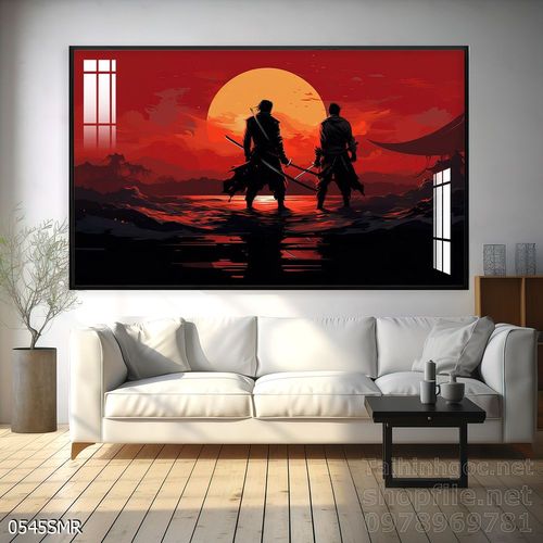 Mẫu tranh Samurai đẹp decor trang trí tường