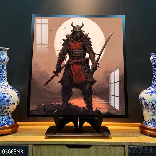 Mẫu tranh Samurai trang trí tường nhà