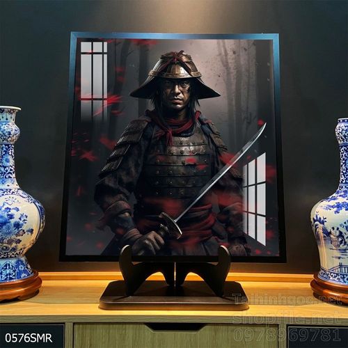 Tranh nghệ thuật deor trang trí tường nhà chiến binh Samurai huyền thoại