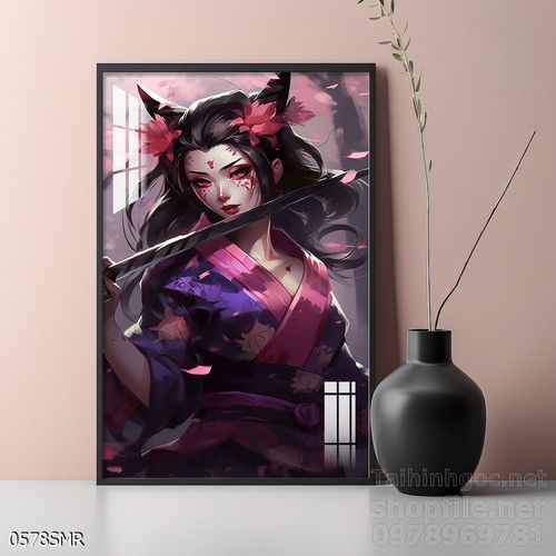 Mẫu tranh chiền binh Samurai décor trang trí tường đẹp độc đáo