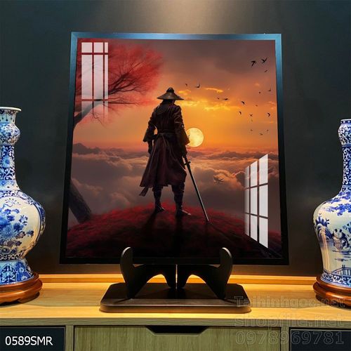 Mẫu tranh Samurai đẹp decor trang trí tường