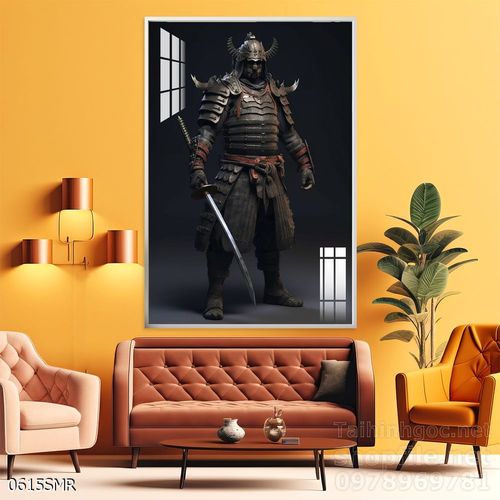 Mẫu tranh Samurai đẹp decor trang trí tường