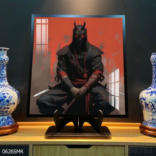 Mẫu tranh Samurai trang trí tường nhà