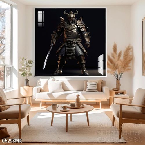 Mẫu tranh Samurai đẹp decor trang trí tường