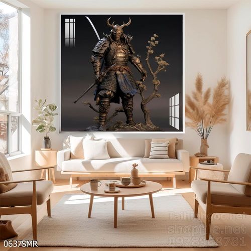 Tranh nghệ thuật treo tường chiến binh Samurai Nhật Bản 