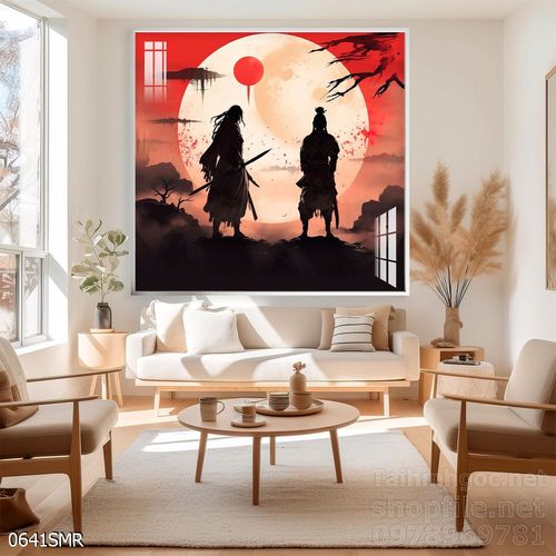 Mẫu tranh chiền binh Samurai décor trang trí tường đẹp độc đáo