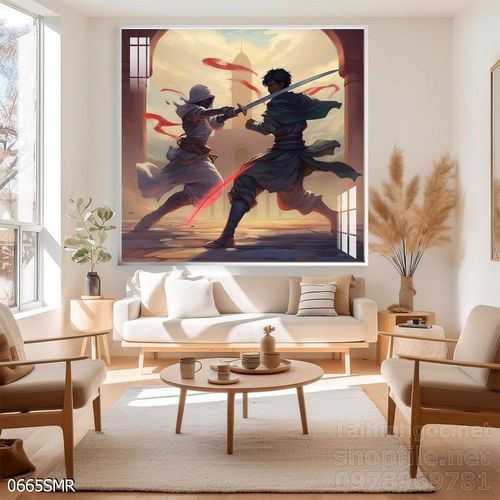 Tranh Samurai decor trang trí tường nhà trang trí tường