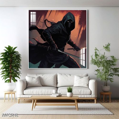 Mẫu tranh Samurai đẹp decor trang trí tường