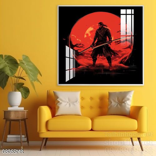 Mẫu tranh Samurai đẹp decor trang trí tường