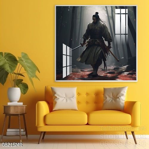 Mẫu tranh chiền binh Samurai décor trang trí tường đẹp độc đáo