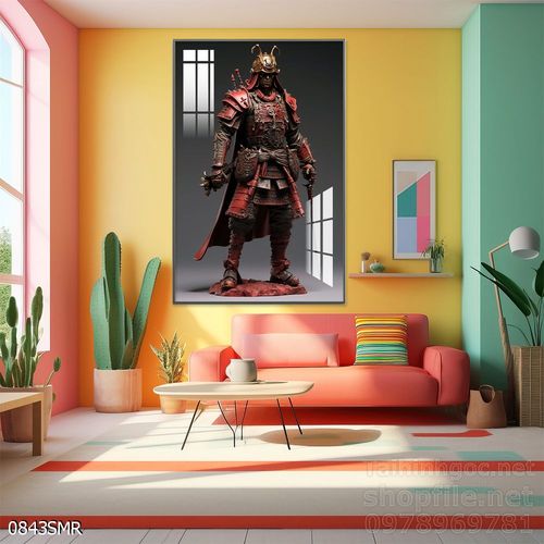 Mẫu tranh Samurai đẹp decor trang trí tường