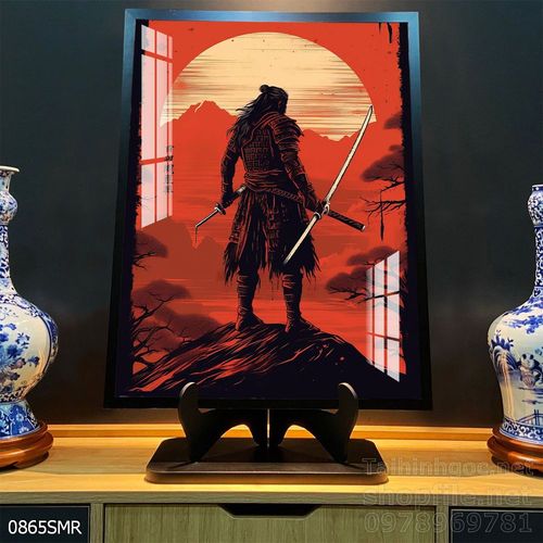 Mẫu tranh Samurai trang trí tường nhà