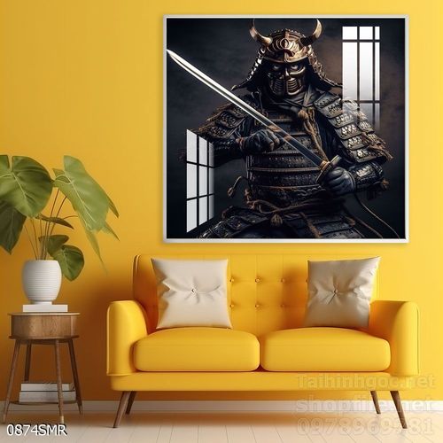 Mẫu tranh chiền binh Samurai décor trang trí tường đẹp độc đáo