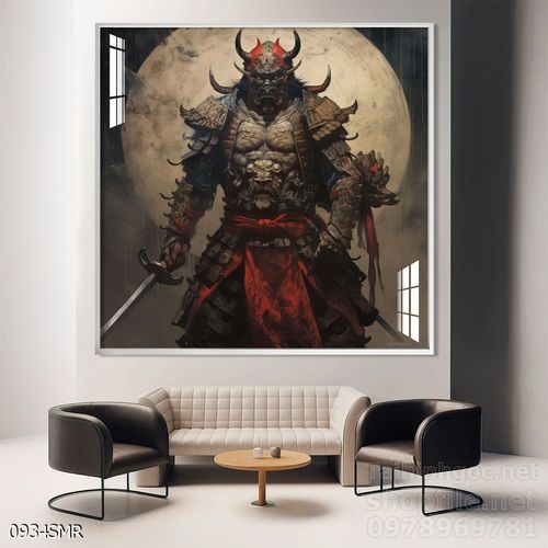 Mẫu tranh Samurai trang trí tường nhà