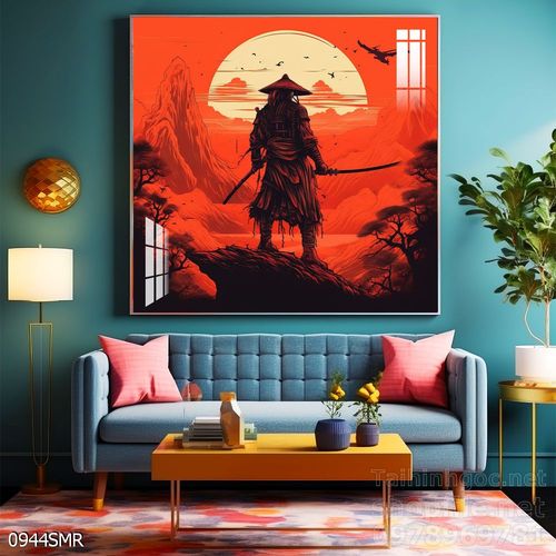 Tranh nghệ thuật treo tường chiến binh Samurai Nhật Bản 