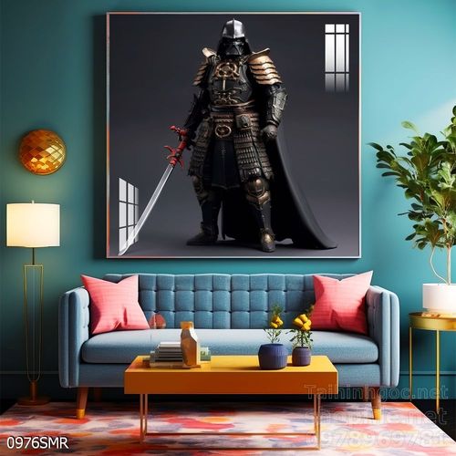 Mẫu tranh Samurai đẹp decor trang trí tường