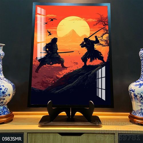 Tranh treo tường nghệ thuật hình Samurai Nhật Bản