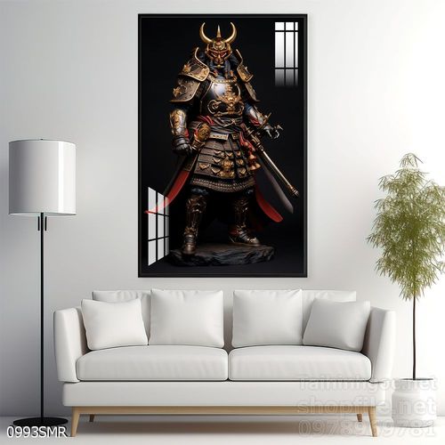 Mẫu tranh Samurai đẹp decor trang trí tường