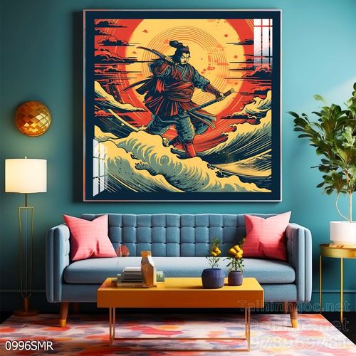 Mẫu tranh chiền binh Samurai décor trang trí tường đẹp độc đáo