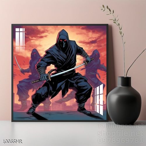 Tranh Samurai decor trang trí tường nhà trang trí tường