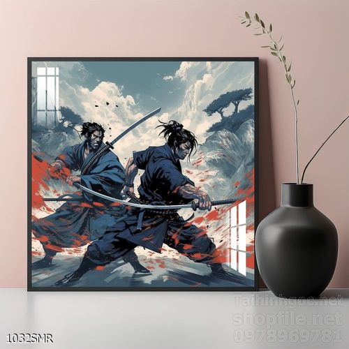 Tranh Samurai decor trang trí tường nhà trang trí tường