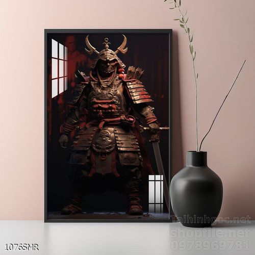 Mẫu tranh Samurai trang trí tường nhà