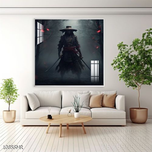 Mẫu tranh chiền binh Samurai décor trang trí tường đẹp độc đáo
