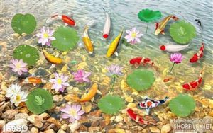Tranh cá chép Koi và mặt nước