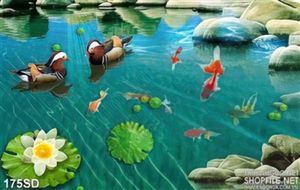 Tranh chim uyên ương và hoa Sen