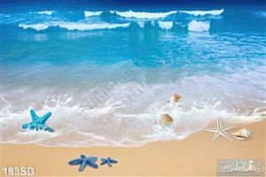 Tranh bãi biển đẹp và sao biển