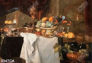 Tranh tĩnh vật hoa quả sơn dầu Châu Âu decor tường