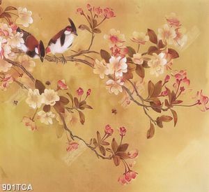 Tranh sơn dầu hoa lá trang trí tường nghệ thuật